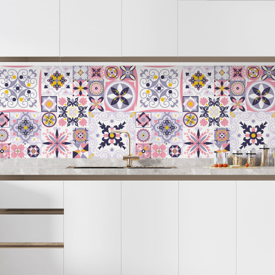 Self Adhesive Kitchen Splashback - Cement tile effect