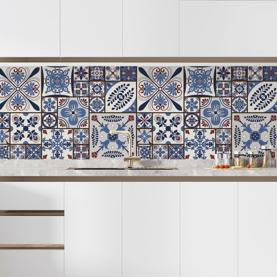 Self Adhesive Kitchen Splashback - Cement tile effect