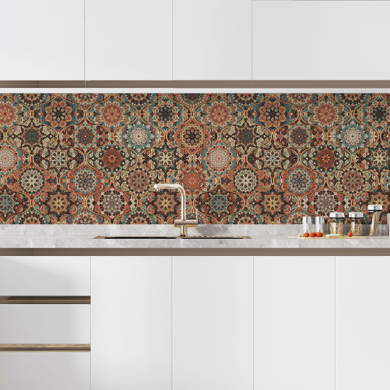 Self Adhesive Kitchen Splashback - Cement tile effect