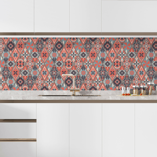 Self Adhesive Kitchen Splashback - Cement tile effect