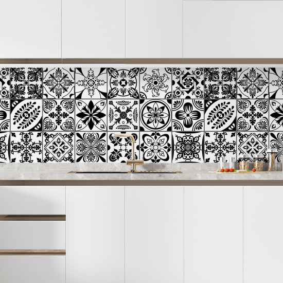 Self Adhesive Kitchen Splashback - Cement tile effect