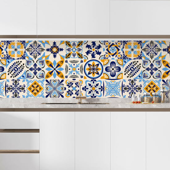 Self Adhesive Kitchen Splashback - Cement tile effect