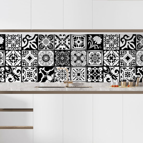 Self Adhesive Kitchen Splashback - Cement tile effect