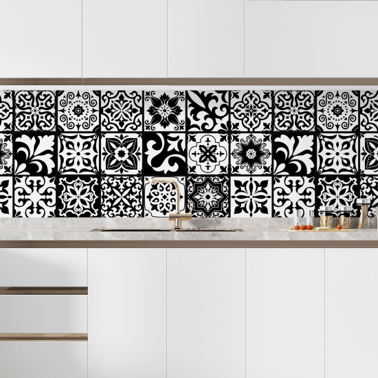 Self Adhesive Kitchen Splashback - Cement tile effect