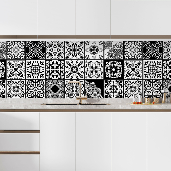 Self Adhesive Kitchen Splashback - Cement tile effect