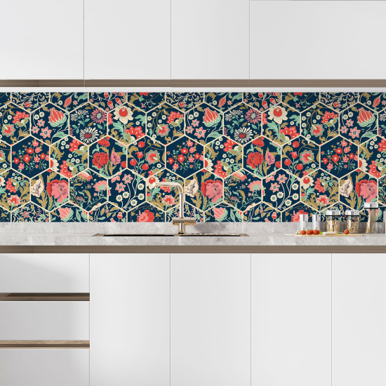 Self Adhesive Kitchen Splashback - Cement tile effect