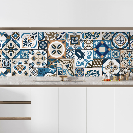 Self Adhesive Kitchen Splashback - Cement tile effect