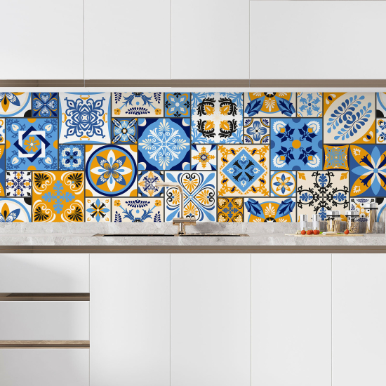 Self Adhesive Kitchen Splashback - Cement tile effect