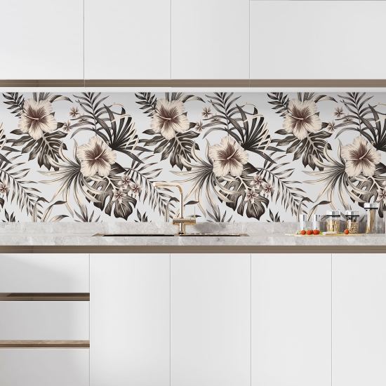 Self Adhesive Kitchen Splashback - Flowers