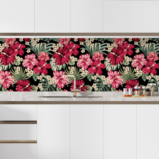 Self Adhesive Kitchen Splashback - Flowers