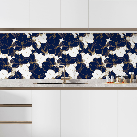 Self Adhesive Kitchen Splashback - Flowers