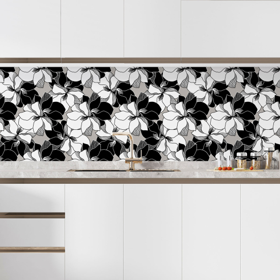 Self Adhesive Kitchen Splashback - Flowers