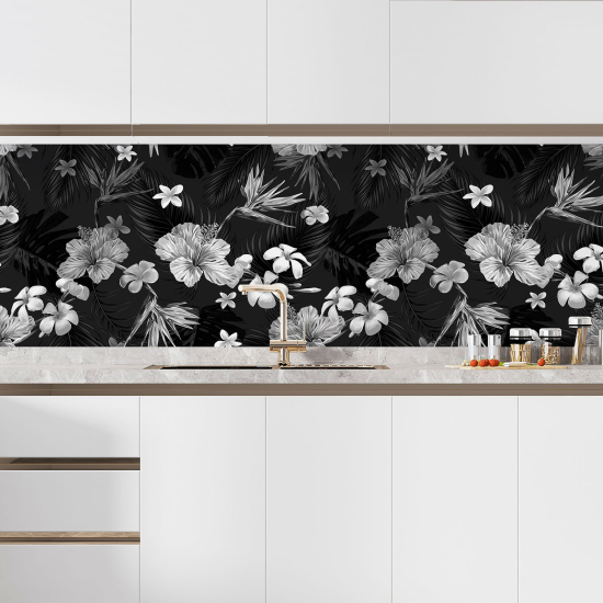 Self Adhesive Kitchen Splashback - Flowers