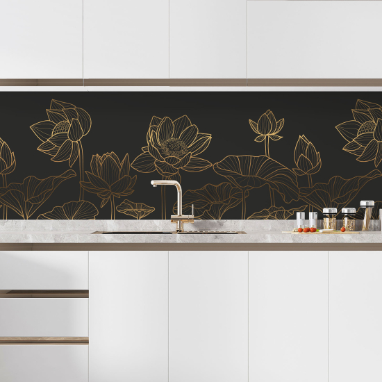 Self Adhesive Kitchen Splashback - Flowers