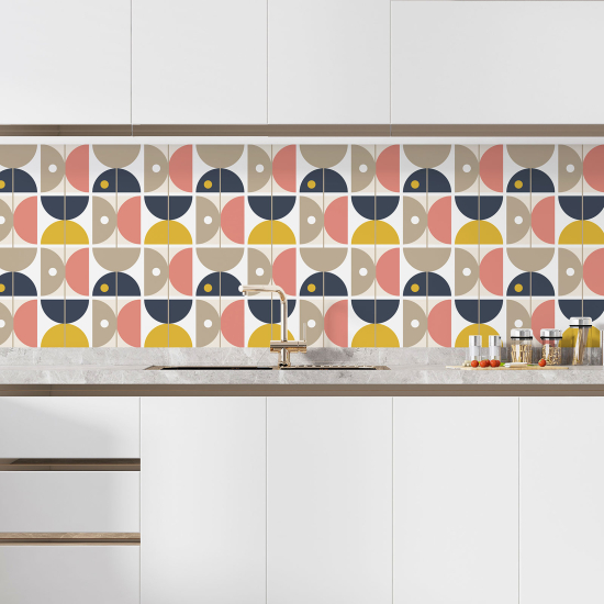 Self Adhesive Kitchen Splashback - Geometric Pattern