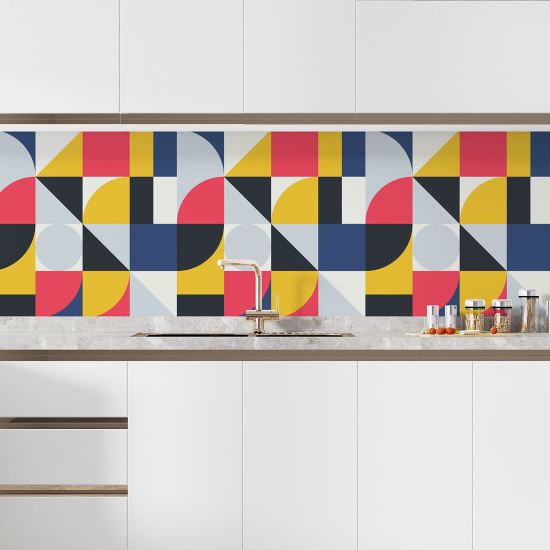 Self Adhesive Kitchen Splashback - Geometric pattern