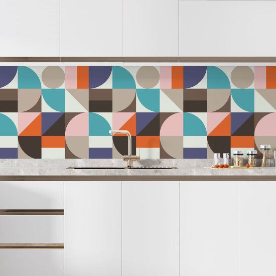 Self Adhesive Kitchen Splashback - Geometric pattern