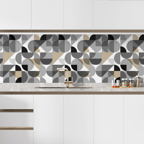 Self Adhesive Kitchen Splashback - Geometric pattern