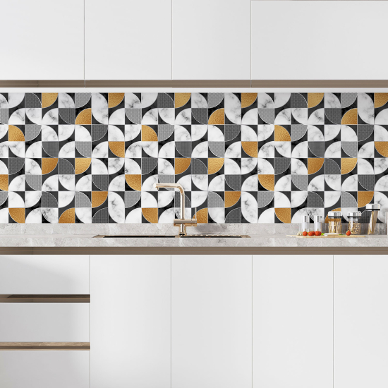 Self Adhesive Kitchen Splashback - Geometric pattern