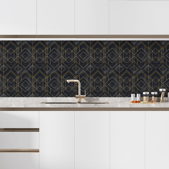 Self Adhesive Kitchen Splashback - Geometric pattern