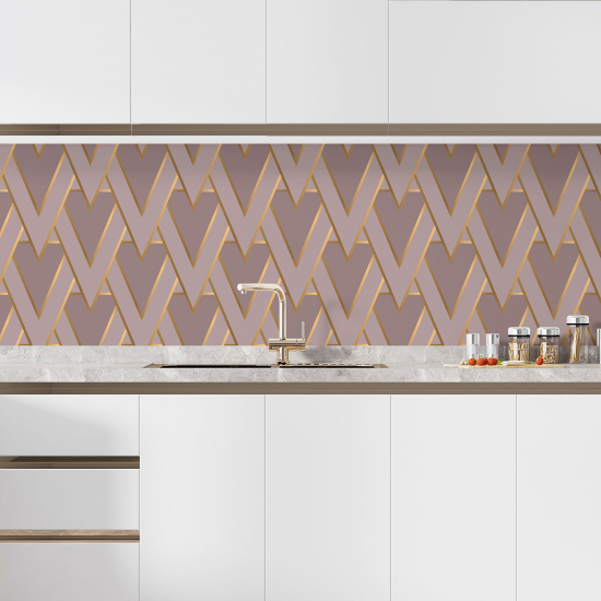 Self Adhesive Kitchen Splashback - Geometric pattern