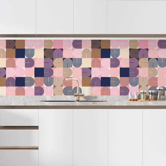 Self Adhesive Kitchen Splashback - Geometric pattern