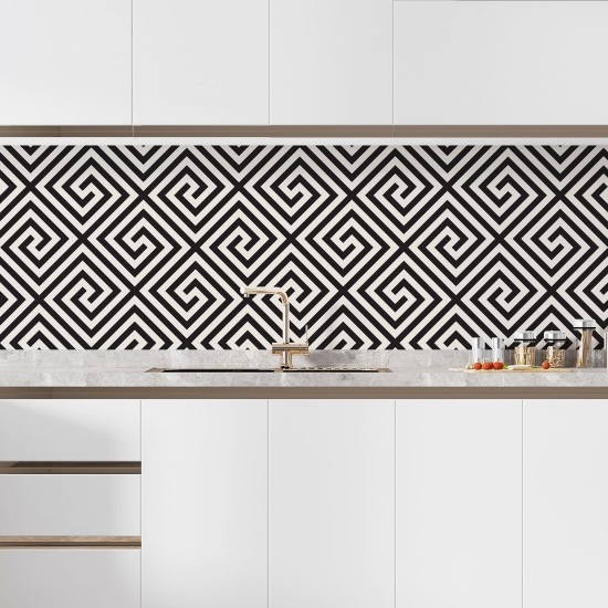 Self Adhesive Kitchen Splashback - Graphic Pattern