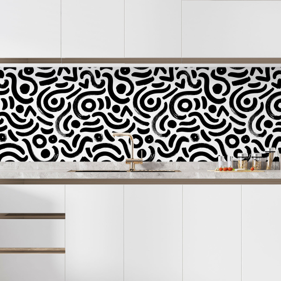 Self Adhesive Kitchen Splashback - Graphic Pattern