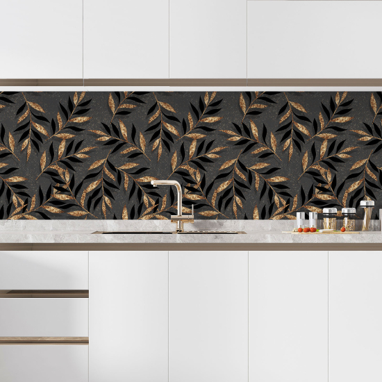 Self Adhesive Kitchen Splashback - Leaves