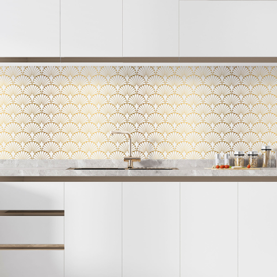 Self Adhesive Kitchen Splashback - Oriental Pattern