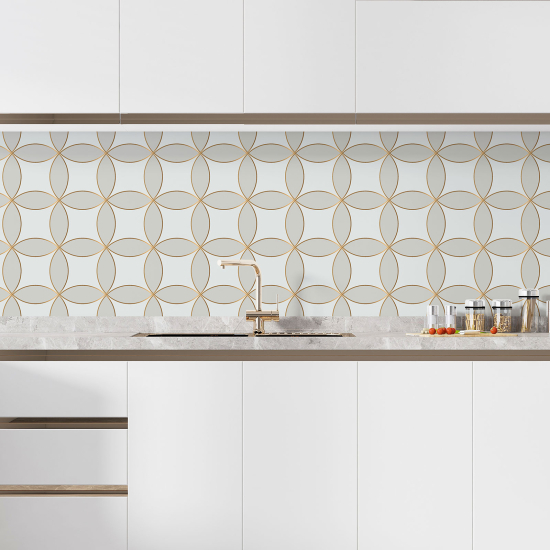 Self Adhesive Kitchen Splashback - Oriental pattern