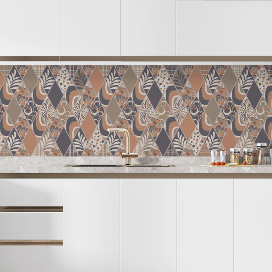 Self Adhesive Kitchen Splashback - Tropical leaves