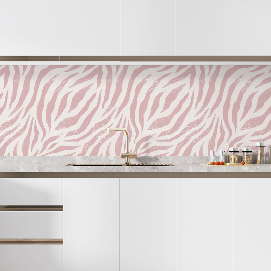 Self Adhesive Kitchen Splashback - Zebra Pattern