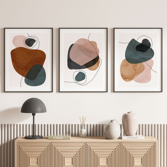 Set Of 3 Posters - Abstract