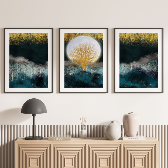 Set Of 3 Posters - Abstract Landscapes