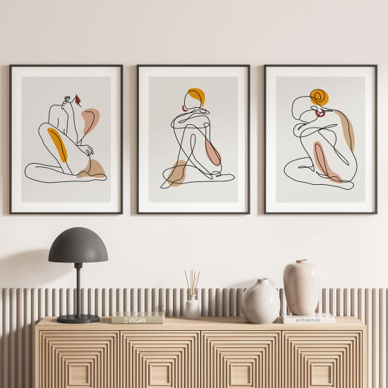 Set Of 3 Posters - Abstract Women