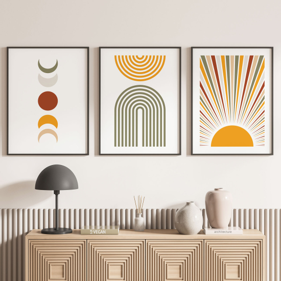 Set Of 3 Posters - Boho