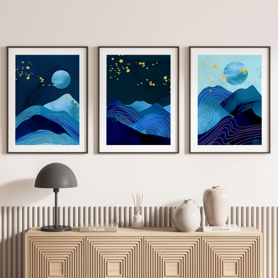 Set Of 3 Posters - Boho Landscapes