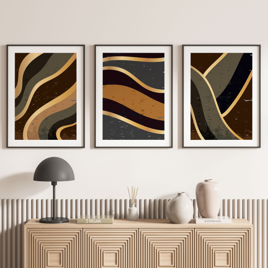 Set Of 3 Posters - Design lines