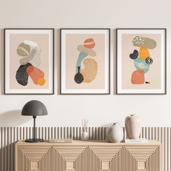 Set Of 3 Posters - Design pebbles