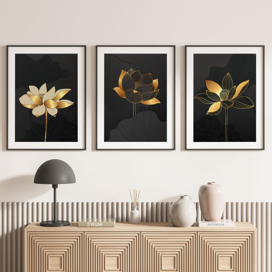 Set Of 3 Posters - Flowers