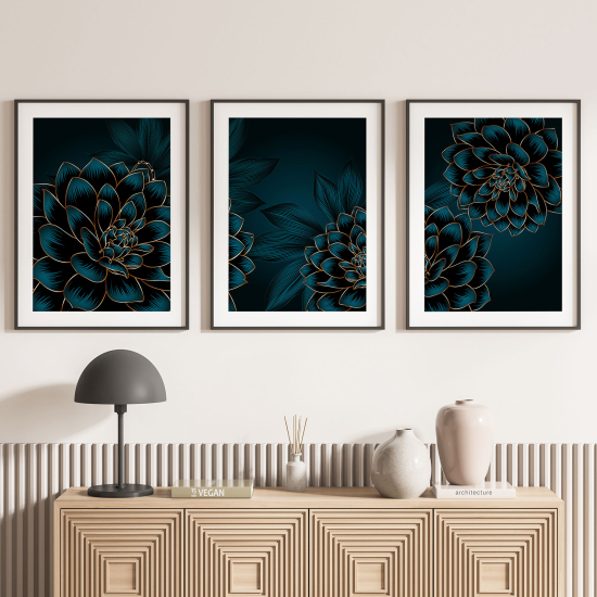 Set Of 3 Posters - Flowers