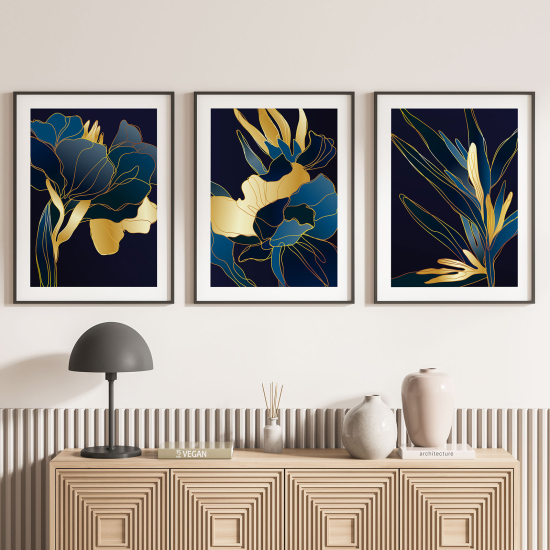 Set Of 3 Posters - Flowers