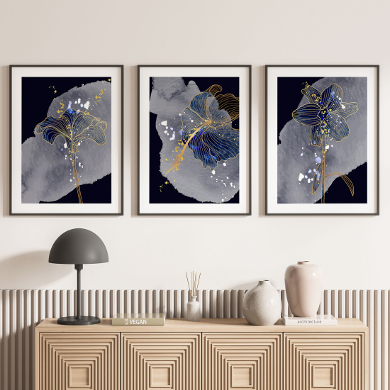 Set Of 3 Posters - Flowers