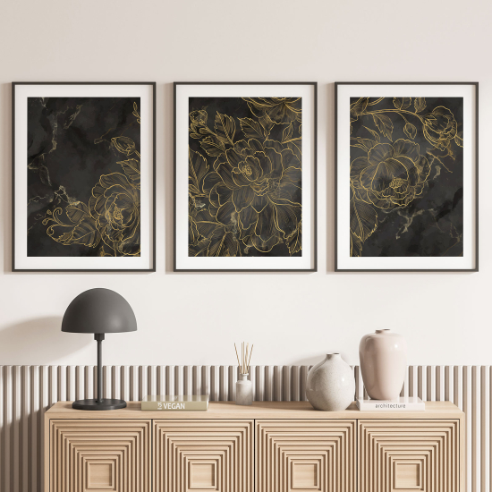 Set Of 3 Posters - Flowers