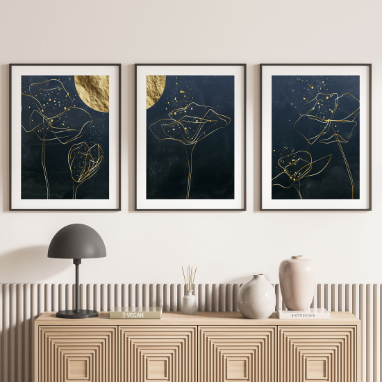 Set Of 3 Posters - Flowers