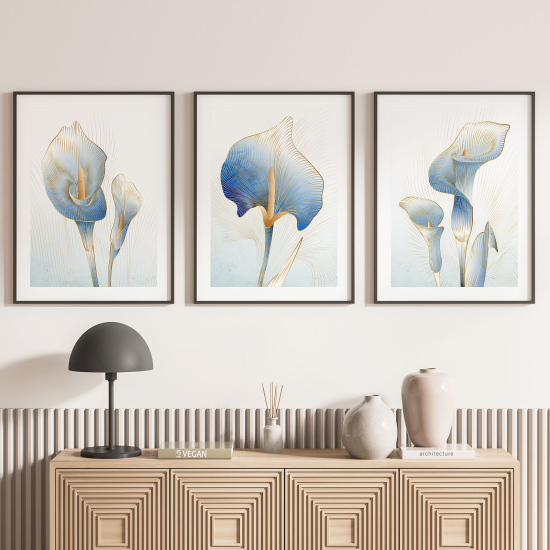 Set Of 3 Posters - Flowers