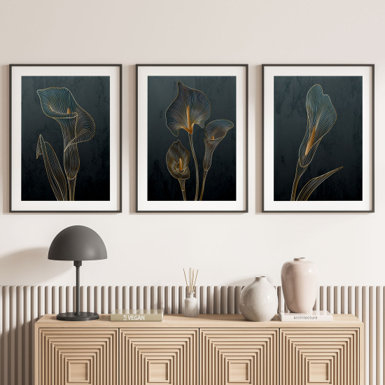 Set Of 3 Posters - Flowers