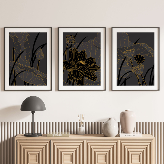 Set Of 3 Posters - Flowers