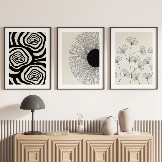 Set Of 3 Posters - Flowers